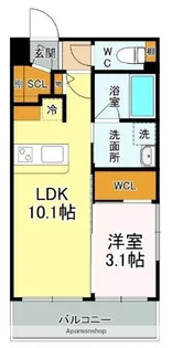 ロクラス博多【2階】の間取り
