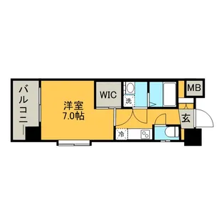 エンクレスト博多駅東【10階】の間取り