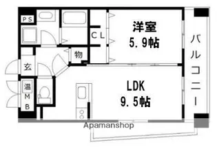 福岡県福岡市博多区比恵町【マンション】の間取り