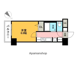 エステムコート博多祇園ツインタワーセカンドステージ【5階】の間取り