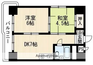 2DKの間取り画像