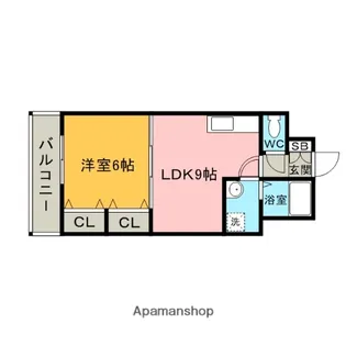 ロイヤル神屋71【9階】の間取り