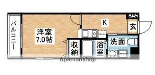 レジデンシャルヒルズ博多東【5階】の間取り