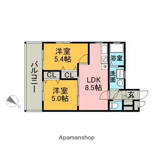 フォレストメゾンアイリス【2階】の間取り