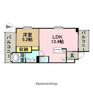 コンプレートSEKIJOU【6階】の間取り