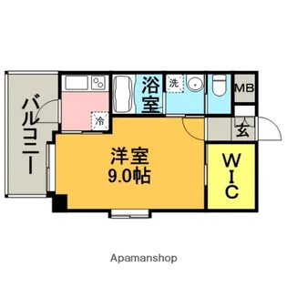 エルスタンザ天神東(旧:KDXレジデンス天神東Ⅰ)【8階】の間取り