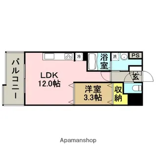 レジディア博多東(旧 ベルファース博多東)【10階】の間取り