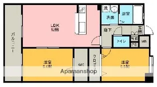 エスティメゾン博多東【2階】の間取り