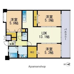エスティメゾン博多東【2階】の間取り