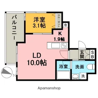 ビエネスタ千代県庁口【10階】の間取り