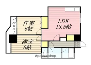 エクセレンス祇園【4階】の間取り