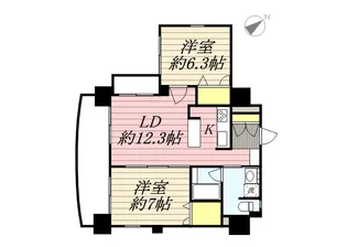 クレアランドマーク【12階】の間取り
