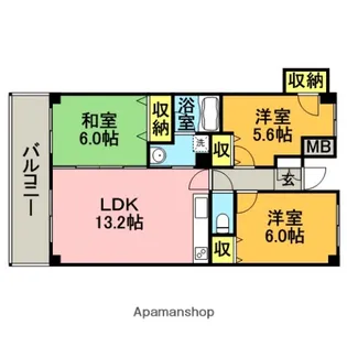 クレセントビル【12階】の間取り