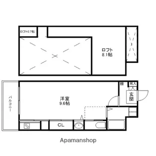 GRAND E’TERNA 福岡天神橋【11階】の間取り