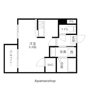 WILLDO中洲【4階】の間取り
