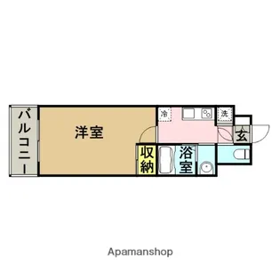 WILLDO中洲【3階】の間取り