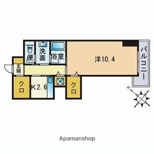 リバーフェイス博多【11階】の間取り