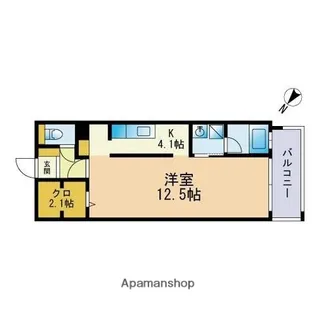 リバーフェイス博多【13階】の間取り