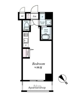 エンクレスト奈良屋【3階】の間取り