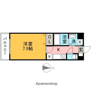 レジディア博多Ⅱ【9階】の間取り