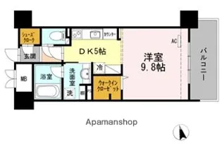 ウェルブライト博多ステーション 住居【9階】の間取り