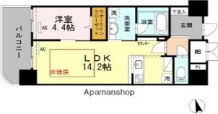ウェルブライト博多ステーション【13階】の間取り