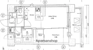 ネストピア大濠公園駅前Ⅱ【3階】の間取り
