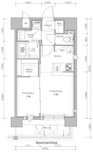 ネストピア大濠公園駅前Ⅱ【9階】の間取り