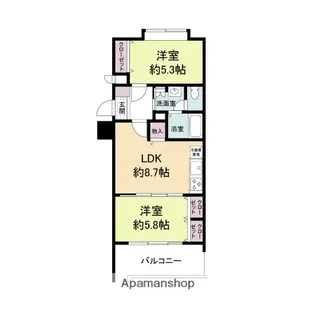 グランパーク天神【14階】の間取り