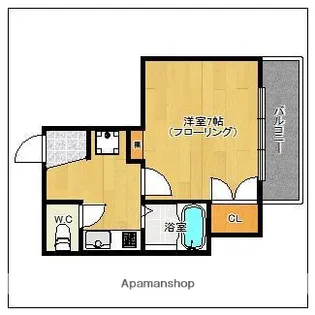 ピュア天神【4階】の間取り