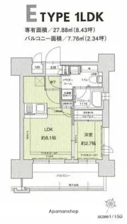ドゥーエ赤坂【5階】の間取り