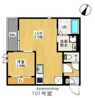 GRANDTIC MIRAI【1階】の間取り