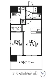 COCCINELLE【13階】の間取り