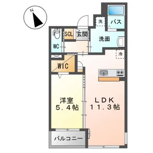 プリメゾン平尾【2階】の間取り