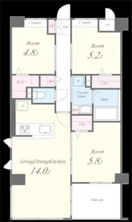 APエルテージ地行【4階】の間取り