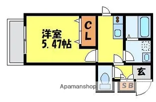 メゾンクレール南福岡【2階】の間取り