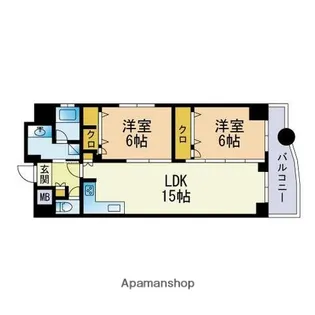 ヨーロピアン・タワー【13階】の間取り