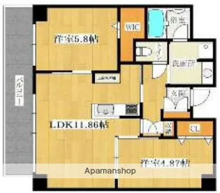 ルーブルロジェ平和【4階】の間取り