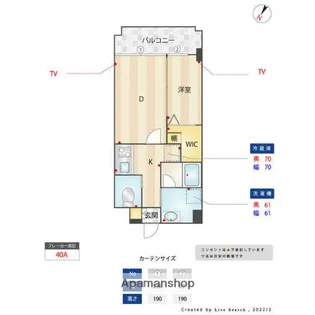 アトリオフラッツ大楠【2階】の間取り