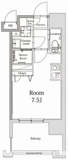 エンクレストALIVE白金【7階】の間取り
