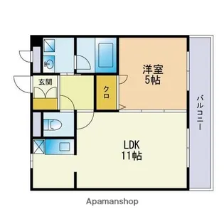 エトランゼⅩ 天神【9階】の間取り