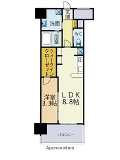ブレス唐人町駅前【7階】の間取り