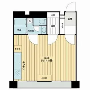 東カン福岡第一キャステール【8階】の間取り