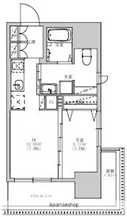 福岡県福岡市中央区今泉1丁目【マンション】の間取り