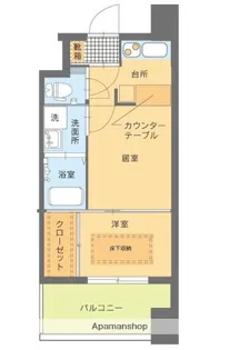 エステートモア天神【8階】の間取り