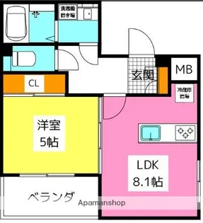K&Y長住 RESIDENCE【4階】の間取り