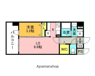 QUINTET MINAMI FUKUOKA【6階】の間取り