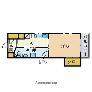K40大濠【4階】の間取り