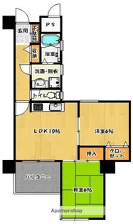 エステートマンション西公園【3階】の間取り