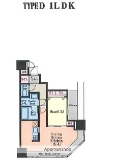 KDXレジデンス大濠ハーバービュータワー【7階】の間取り